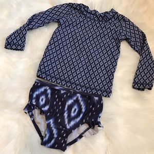 Carters 18 month rash-guard set EUC